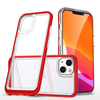 Clear 3in1 case for iPhone 14 Plus silicone cover with frame red