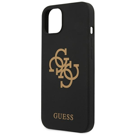 Guess nakładka do iPhone 13 Mini 5,4&quot; GUHCP13SLS4GGBK czarny hard case Silicone 4G Logo