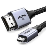 Kabel Ugreen HD164 15516 micro HDMI / HDMI 2.1 8K 1m  - szary