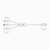 Baseus Rapid 3w1 kabel USB Typ C - USB Typ C / Lightning / micro USB 20 W 1,5 m zielony (CAMLT-SC06)