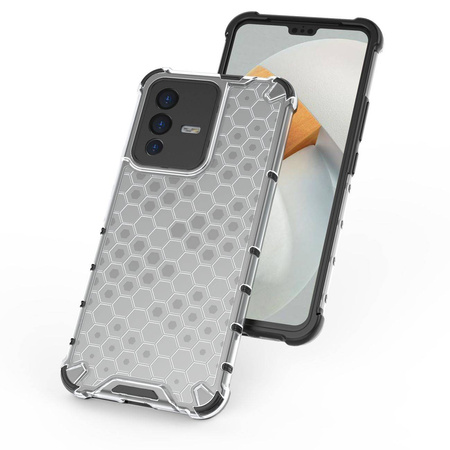 Honeycomb etui pancerny pokrowiec z żelową ramką Vivo V23 5G przezroczysty