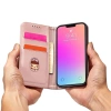 Magnet Card Case case for iPhone 14 Pro Max flip cover wallet stand pink