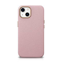 iCarer Case Leather genuine leather case for iPhone 14 rosa (WMI14220709-PK) (MagSafe compatible)