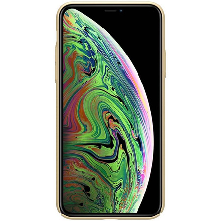 Nillkin Super Frosted Shield - Etui Apple iPhone 11 Pro Max z wycięciem na logo (Golden)