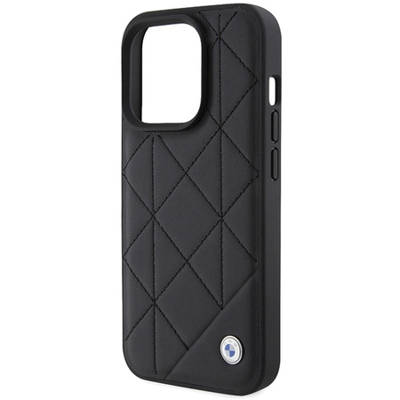 BMW Leather Quilted case for iPhone 15 Pro Max - black