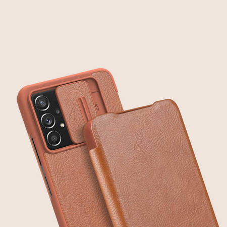 Nillkin Qin Lederholster für Samsung Galaxy A73 braun