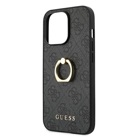 Oryginalne Etui IPHONE 13 PRO / 13 6,1" Guess Hardcase 4G with Ring Stand GUHCP13L4GMRGR szare