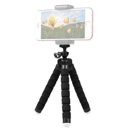 A tripod for a phone and a selfie camera with a tripod