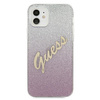 Guess Glitter Gradient Script - Etui iPhone 12 mini (różowy)