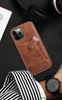 Nillkin Aoge Leather Case elastyczne pancerne etui z prawdziwej skóry z kieszonką iPhone 12 mini brązowy