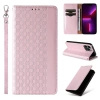 Magnet Strap Case iPhone 14 Hülle Flip Wallet Mini Lanyard Ständer Pink