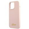 Guess GUHMP13LLSLMGLP iPhone 13 Pro / 13 6.1 &quot;light pink / light pink hardcase Silicone Script Gold Logo Magsafe