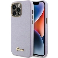 Guess Glitter Glossy Script case for iPhone 15 Pro Max - lilac