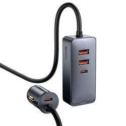 ŁAD SAM BASEUS SHARE TOGETHER 2xUSB 2xUSB-C 120W Z PRZEDŁUŻACZEM SZARA/GREY