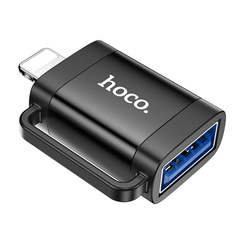 HOCO adapter OTG Lightning (męski) do USB A (żeński) UA31A czarny