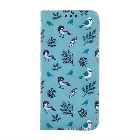 Etui Smart Trendy Winter Birds do Samsung A13 5G / A04S