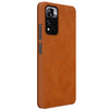 Nillkin Qin Case Cover for Xiaomi Redmi Note 11 Pro + (China) / Redmi Note 11 Pro (China) Camera Protector Holster Cover Flip Cover Brown