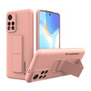 Wozinsky Kickstand Case silikonowe etui z podstawką etui Xiaomi Poco M4 Pro 5G różowe