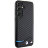 Etui BMW Leather Carbon na Samsung Galaxy S24+ - czarne