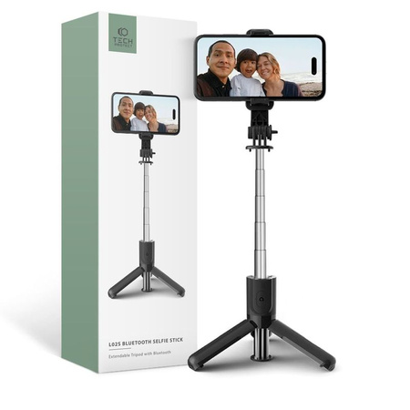 TECH-PROTECT L01S WIRELESS SELFIE STICK TRIPOD BLACK