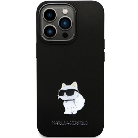 Karl Lagerfeld nakładka do iPhone 13 Pro Max 6,7" KLHCP13XSMHCNPK czarna HC Silicone C Metal Pin