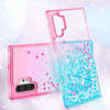 Etui IPHONE 12 MINI Diamond Liquid Przelewany Brokat różowo-niebieskie