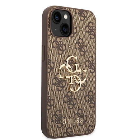 Guess GUHCP15S4GMGBR iPhone 15 6.1&quot; brown/brown hardcase 4G Big Metal Logo