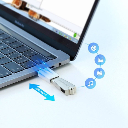 Ugreen adapter przejściówka OTG USB 3.2 Gen 1 (żeński) - USB Typ C (męski) biały (30155)