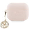 Guess GUAP23DSLGHDP AirPods Pro 2 Hülle rosa/rosa 3D Gummi 4G Diamant Charm