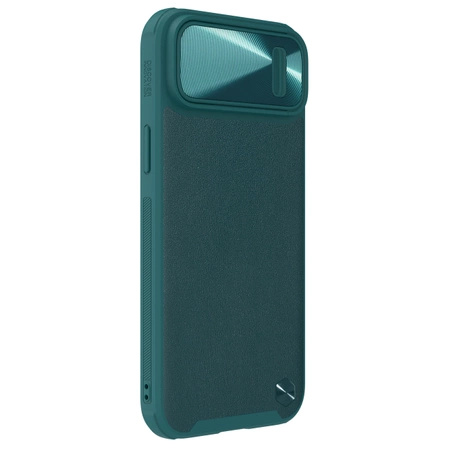 Nillkin CamShield Leather S Case iPhone 14 Hülle mit Kameraabdeckung grün