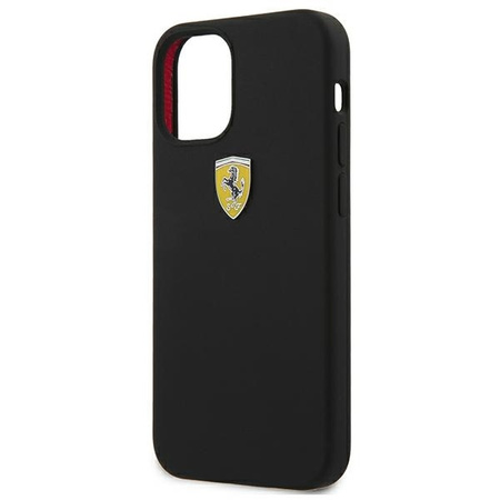 Ferrari FESSIHCP12SBK iPhone 12 mini 5,4" czarny/black hardcase On Track Silicone