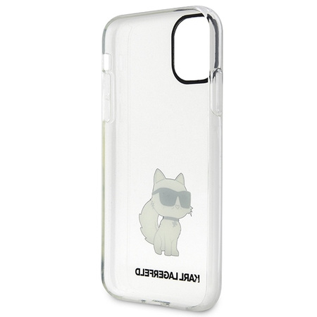 Original Handyhülle IPHONE 11 / XR Karl Lagerfeld Hardcase Ikonik Choupette (KLHCN61HNCHTCT) transparent