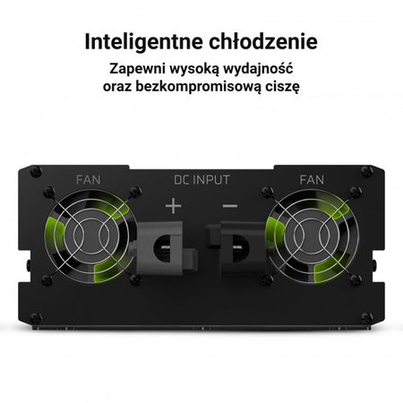 Green Cell - Przetwornica napięcia Inwerter 24V na 230V 1500W/3000W Modyfikowana sinusoida