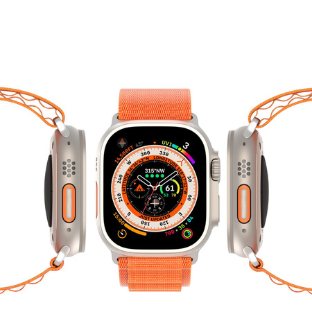 Sportowy pasek ze sprzączką do Apple Watch 8 / 7 / 6 / SE / 5 / 4 / 3 / 2 / 1 (41, 40, 38 mm) Dux Ducis Strap GS Version - pomarańczowy