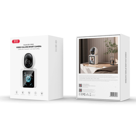 XO KAMERA WIFI SMART HOME CR03 Biała wideorozmowa