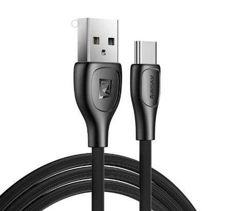 Remax Lesu Pro kabel przewód USB - USB Typ C 480 Mbps 2,1 A 1 m czarny (RC-160a black)