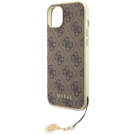 Guess GUHCP15MGF4GBR iPhone 15 Plus 6,7&quot; braun/braunes Hardcase 4G Charms Collection