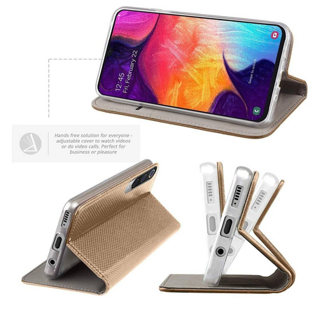 Etui HUAWEI Y6P portfel z klapką Flip Magnet złote