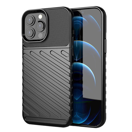 Thunder Case elastyczne pancerne etui pokrowiec iPhone 13 Pro Max czarny