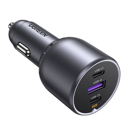 Ładowarka Samochodowa 130W 2x USB-C + USB UGREEN EC705 czarna