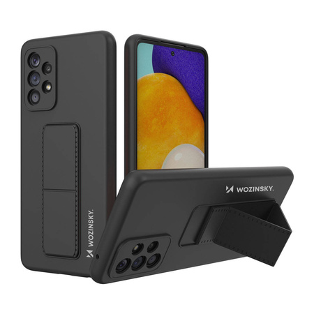 Wozinsky Kickstand Case Silikon Standhülle für Samsung Galaxy A73 schwarz