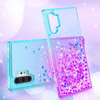 Etui IPHONE 12 MINI Diamond Liquid Przelewany Brokat niebiesko-fioletowe