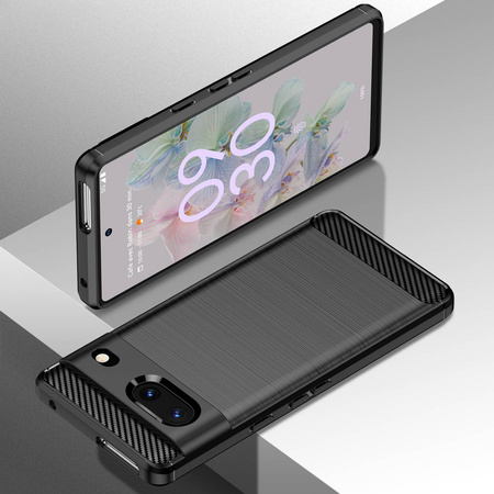 Carbon Case flexible Hülle für Google Pixel 7 schwarz