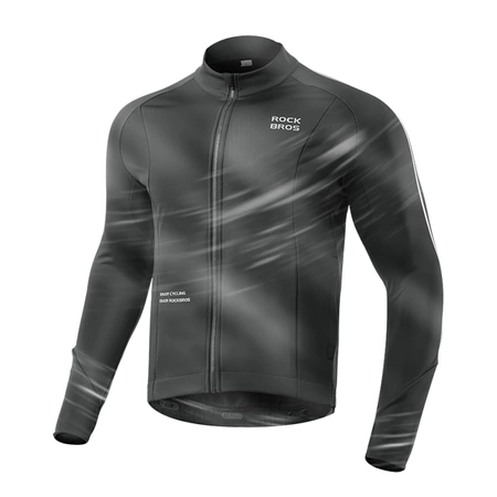 Rockbros 15400002005 long sleeve cycling jersey autumn/winter XXL - black