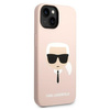 Karl Lagerfeld KLHCP14MSLKHLP iPhone 14 Plus 6,7" hardcase różowy/pink Silicone Karl`s Head