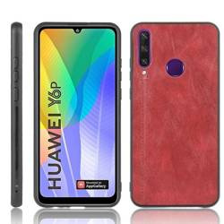 Etui HUAWEI Y6P Skórzana nakładka Hybrid case czerwone