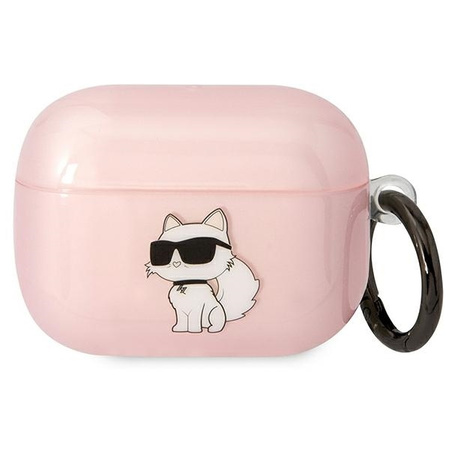 Original Case APPLE AIRPODS PRO Karl Lagerfeld Ikonik Choupette (KLAPHNCHTCP) pink