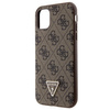 Original Handyhülle IPHONE 11 / XR Guess Hardcase Crossbody 4G Metal Logo (GUHCN61P4TDSCPW) braun