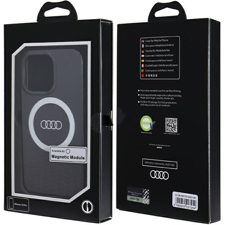 Audi IML Big Logo MagSafe Case iPhone 13 Pro / 13 6.1" czarny/black hardcase AU-IMLMIP13P-Q5/D2-BK