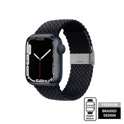 Crong Wave Band – Pleciony pasek do Apple Watch 42/44/45 mm (grafitowy)